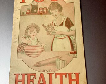 Food and Health Pamphlet Lydia E. Pinkham's, 1921, Recipes