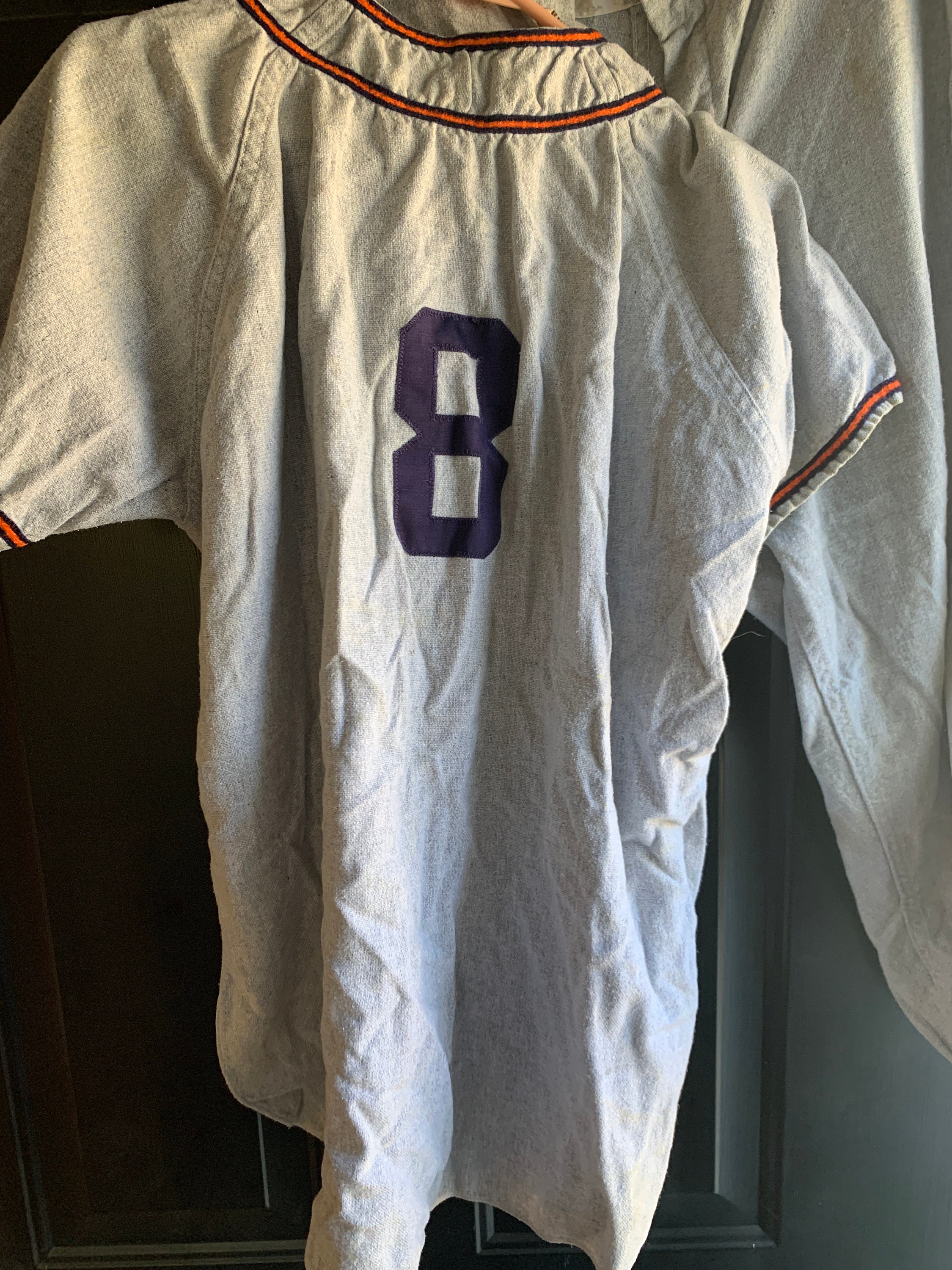 1940s Vintage Wool Baseball Uniform, Baseball Jersey