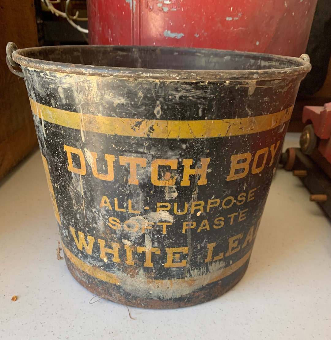 Well Used Vintage 1940-50 Dutch Boy Paint Bucket 