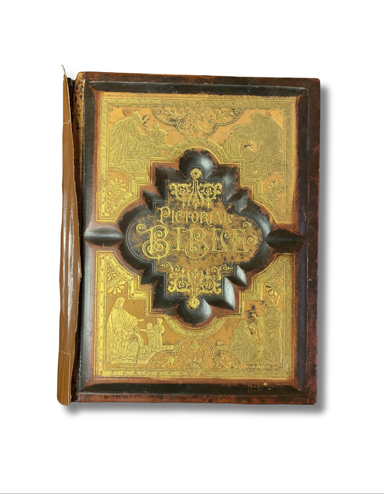 Antique Pictorial Family Bible - Etsy