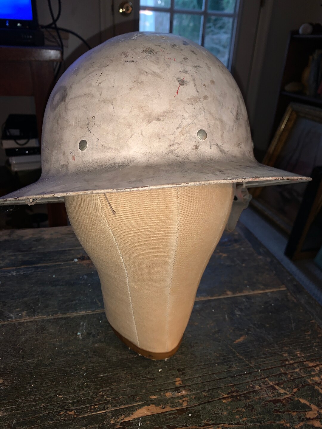WWII US Civilian Defense Steel Helmet US Gov't Property OCD