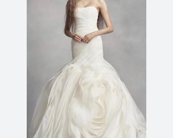 White by Vera Wang Strapless Organza Wedding Dress