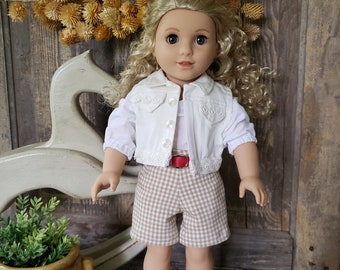 OOAK Handcrafted 4pc Summer Outfit Designed to fit American Girl 18" Dolls