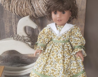 OOAK Handcrafted 3pc Dress Removable Collar Designed to Fit American Girl 18" Doll