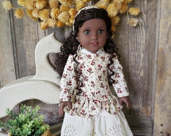 OOAK Handcrafted 5pc Period Style Outfit Waistcoat Designed to Fit American Girl 18" Dolls
