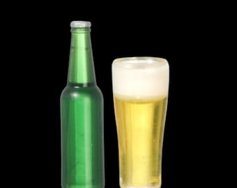 Dolls House Pint of Lager Ale Miniature Beer in Mug 1:12 Pub Bar