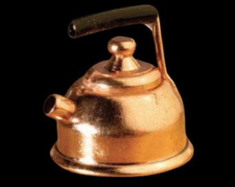 Maison De Poupées Miniature 1:12 Echelle Ancienne Accessoire De Cuisine Bouilloire En Métal-rose