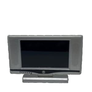 Dolls House Miniature 1:12th Scale Silver Flat Screen Television