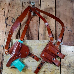 AKAR Left-Hand Vertical Shoulder Holster For Smith & Wesson SHIELD 9mm & .40