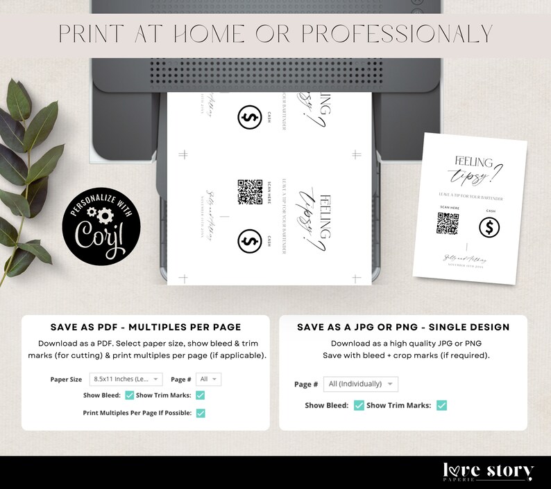 Minimalist Feeling Tipsy Sign Template, Modern Bartender Tips Wedding ...