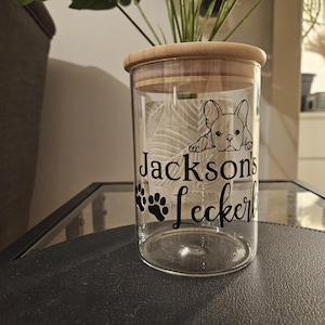 Personalisierbares Leckerli-Glas für deinen Bully – Frische Leckereien mit Stil! - Französische Bulldogge