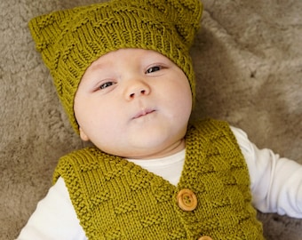 Theodore Vest and Hat - Baby Cakes by lisaFdesign - Bc68 - Download Now - Pattern PDF