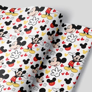 Arkusze papieru do pakowania Myszka Miki - zestaw 3 arkuszy - Disney Disneyland Magic Kingdom Urodziny Przyjęcie Domek dla Myszki Miki Roadster Racers