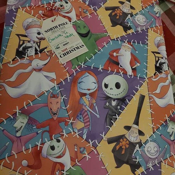Toalla De Cocina Con Estampado Jack & Sally | Tela Gofre Absorbente 40x61 Cm - Perfecta Para Regalos De Película