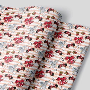 Vellen inpakpapier van Minnie Mouse - set van 3 vellen - Disney Minnie Mouse verjaardagsfeestje strik polkadot Mickey Mouse gemengde avonturen