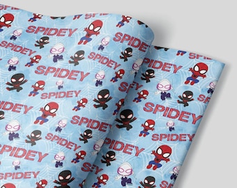 Spidey Wrapping Paper Sheets - Set of 3 Sheets  Spidey and His Amazing Friends Peter Parker Gwen Stacey Miles Morales Ghost Spider Spiderman