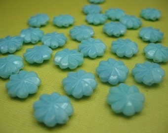 100 15mm Blue Vintage Lucite Beads