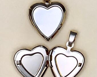 6 Gold Brass Heart Locket with Inlay for Jewelry Making Gift Photo Frame Charms Pendants Photo Necklaces 20mm #174