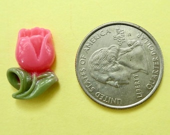 10 kwiatów z żywicy mieszanej, 20 mm, dekoracja rzemieślnicza, płaski tył, kaboszon
