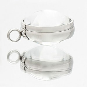 Curved Glass Living Memory Locket Floating Locket Necklace Pendant For Women Stainless Steel Jewelry Making DIY 17mm