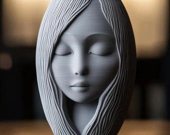 Modern Face Vase: Artistic Home Decor Head Planter