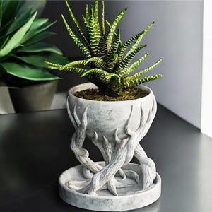 3D gedruckter Baumwurzel-Übertopf: Moderne PLA-Dekorschüssel