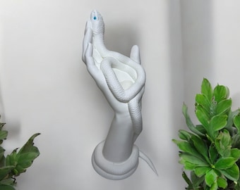 3D Printed Snake Vase: Modern Minimalist Home Decor
