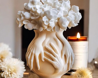 Hand-Shaped Artistic Vase: Modern Home Decor Planter