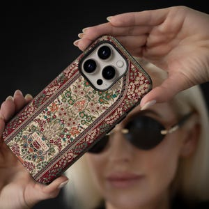 FLORAL STORIES Persian Art Phone Case iPhone 16 15 14 13 12 / iPhone Pro Max / Samsung Galaxy / Cultural Motifs / Persian Rug / Boho Floral