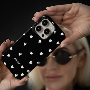 White Hearts iPhone Case: Protective Polycarbonate, Custom Made