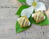 Erwin Pearl Vintage Golden Cocoon Earrings Clip Ons