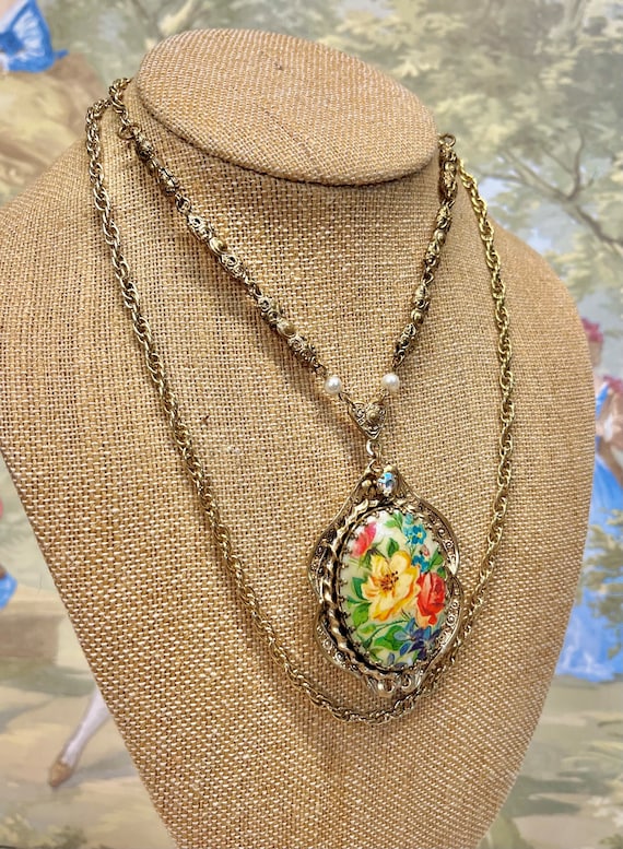 West germany filigree necklace - Gem West germany filigree necklace - Gem