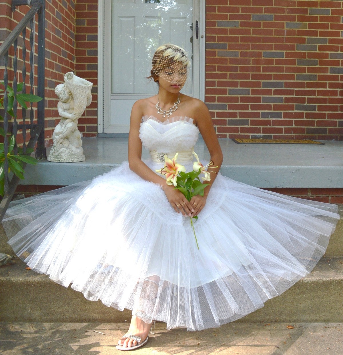 knee length dresses for ladies 50s Powder Blue Cupcake Dress main image 1