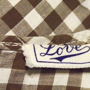 Joseph Love jaren 1930 Katoen Gingham Jurk XS Vintage Pique Geruit Petite Frock afbeelding 7