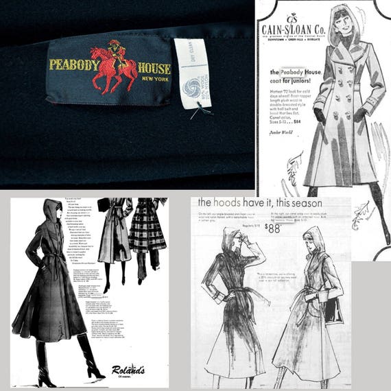 Full Skirt Hooded Princess Coat M Vintage Mohawk … - image 10