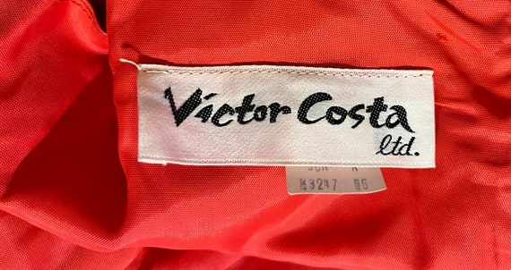 Victor Costa Vintage Red Sheer Maxi Party Dress S… - image 9