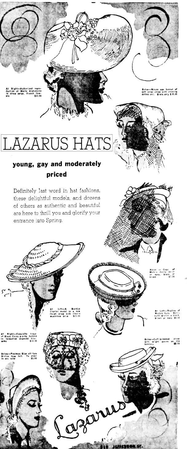 1930s Lazarus Custom Made Hat ~ Vintage Fine Pleats Peach  display picture 2