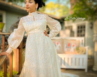 Silk Organza Wedding Dress & Matching Floor Length Veil