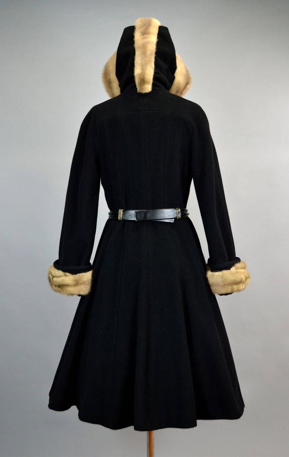 Full Skirt Hooded Princess Coat M Vintage Mohawk … - image 8