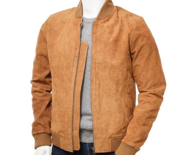 Vintage Trucker Leather Suede Jacket Men - Handmade Leather Biker Shirts, Café Racer Jacket Western Cowboy Jacket, Motorcycle Zipper Shirts