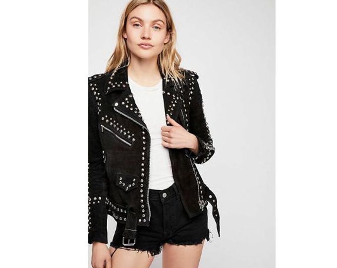Traditional Western Cow-lady 100% Genuine Suede Leather Jacket Women Native American Ladies Tassels Beaded & Fringe Cowgirl Jacket