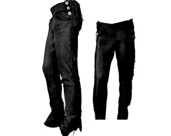 Authentic Men Western Leather Suede Pant Trouser | Vintage Native American Legside Cowboy Fringe Pant, Handmade Indian Buckskin Beaded Pant