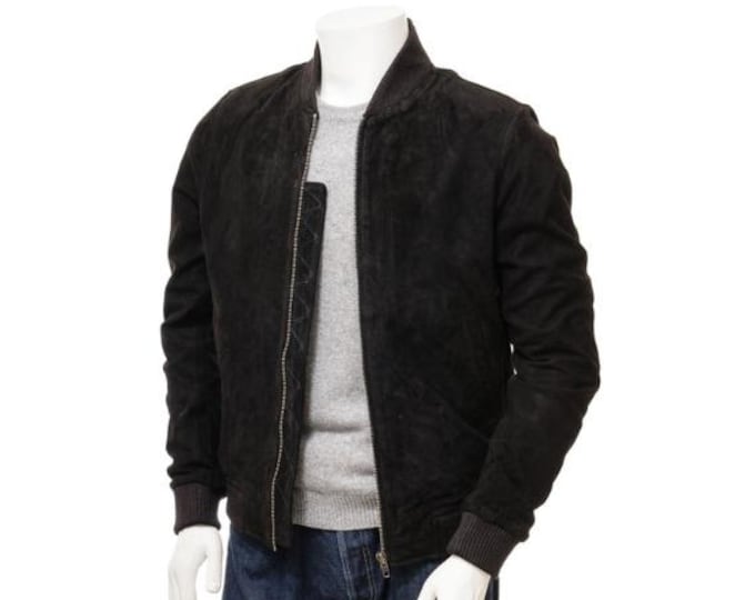 Vintage Trucker Leather Suede Jacket Men - Handmade Leather Biker Shirts, Café Racer Jacket Western Cowboy Jacket, Motorcycle Zipper Shirts