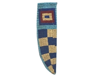 Native American Antique Sioux Tribe Leather Knife Cover - Vintage Handmade Knife Leather Sheath, Indian Hide Beaded knives Leather Cover
