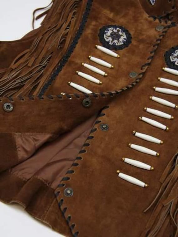 Traditional Men Brown Western Suede Leather Vest - Classic