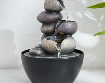 Indoor Water Fountain | Tabletop Zen Fountain | Small Relaxation Fountain | Home Decor Water Feature | Meditation Decor | Desk Fountain Gift
