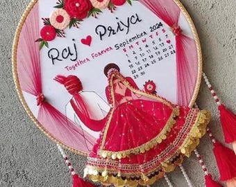 Custom Wedding Date Embroidery Hoop | Personalized Couple Name Wedding Gift | Handmade Anniversary Wall Decor | Bridal Shower Keepsake