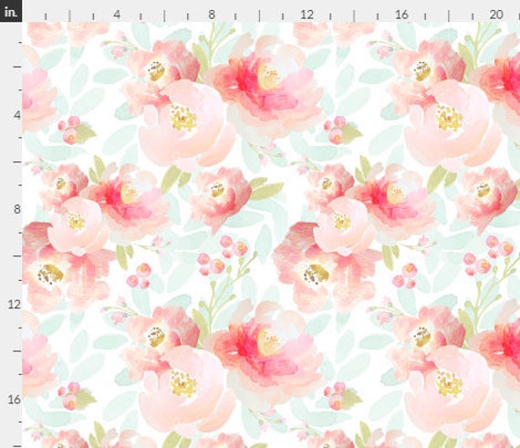 Peach and mint nursery bedding deals