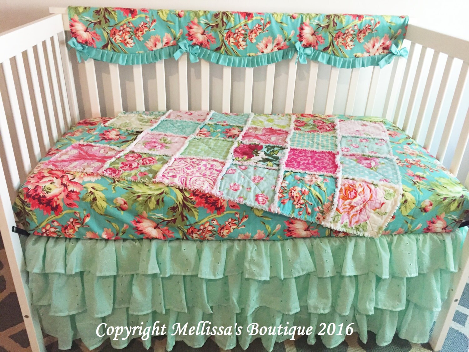 Eyelet Crib Bedding - Etsy