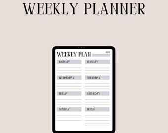 Wochenplaner | Digitaler Wochenplan | Digitaler Planer